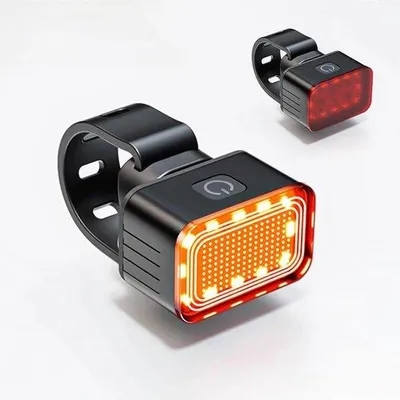 Productafbeelding van Fietsverlichting Set - Voor en achterlamp - Veilig fietsen - USB Oplaadbaar - Compact - Zwart