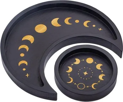 Produktbild von Kristall-Organizer mit Mondsymbol, 2-teilig, für Edelsteine, Schmuck, Ätherische Öle