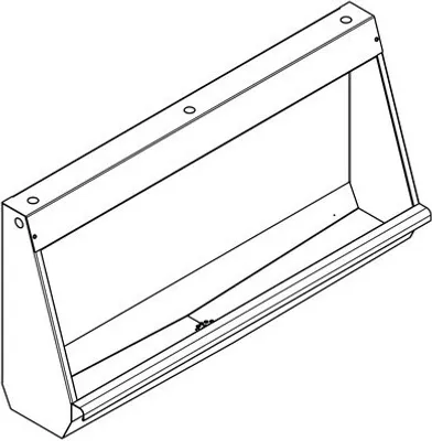 Produktbild von KWC Reihenurinal CMPX551 zur Wandmontage aus Chromnickelstahl, Größe:1200 mm