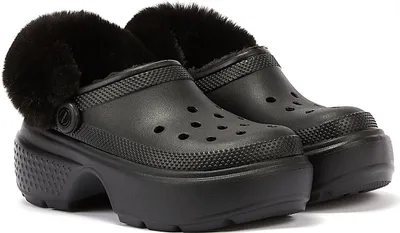 Produktbild von Crocs Stomp Gefütterte Clog Damen Schwarz Sandalen