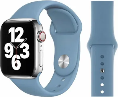 Produktbild von Original Apple Sport Armband S/M + M/L 42/44/45mm MYD32ZM/A Northern Blue