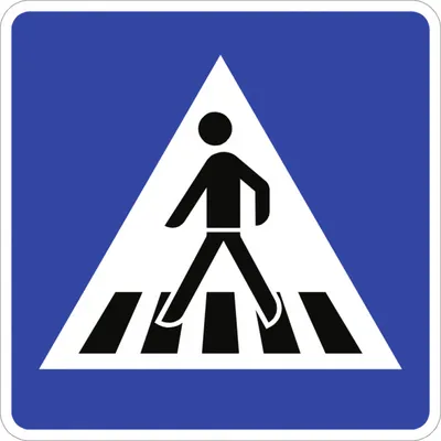 Produktbild von Verkehrsschild VZ350-10, Fußgängerüberweg (Aufstellung rechts), Alu, RA1, 750...