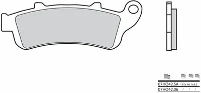 Zdjęcie produktu dla Klocki hamulcowe BREMBO Street Sintered Metal - 07HO42SA
