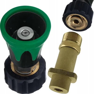Image de Rosfix Lance Mini 25° M22 + Adaptateur à Baïonnette – Pièce de Rechange pour Nettoyeurs Haute Pression Kärcher K2 – K7, HD, HDS | 250 bar, Laiton