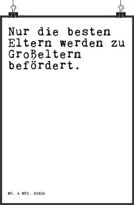 Produktbild von Mr. & Mrs. Panda Bild Nur die besten Eltern... DIN A5 - Weiß - Geschenk, drucke, Enkel Geburt, stolz, Wanddekoration, Oma Opa, Wanddeko, Enkelin, Sprüche, schöner Spruch