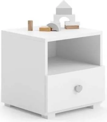 Immagine prodotto di Comodino moderno EMI con 1 cassetto - Elegante comodino, ideale per la camera da letto