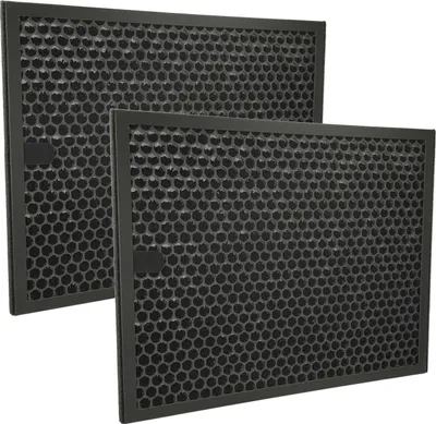 Produktbild von vhbw 2x Aktivkohlefilter kompatibel mit Philips AC4550/10, AC3256/10, AC3259/10 Luftreiniger - Luftfilter Schwarz