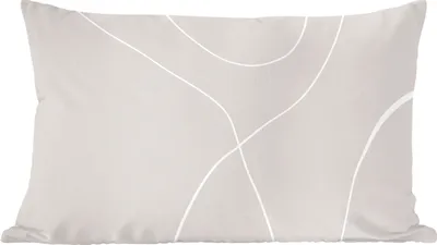 Produktbild von MuchoWow® Zierkissen Sofakissen Wohnzimmer Dekokissen 60x40 cm Linienkunst - Abstrakt - Pastell - Kopfkissen - Polster mit Foto