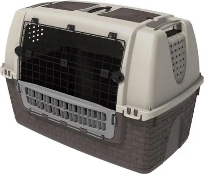 Image de Bama Pet Transportbox met Wieltjes 88x52x60 cm Rood/Grijs