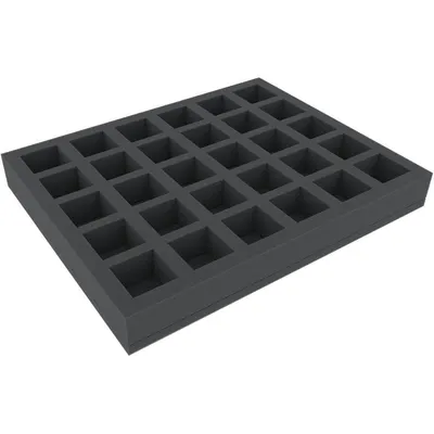 Produktbild von 40 mm Schaumstoffeinlage mit 30 Fächern für Miniaturen