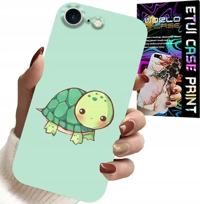 Zdjęcie produktu dla Etui Do Iphone 16E - Słodkie Żółwki Wzory Dla Dzieci + Szkło