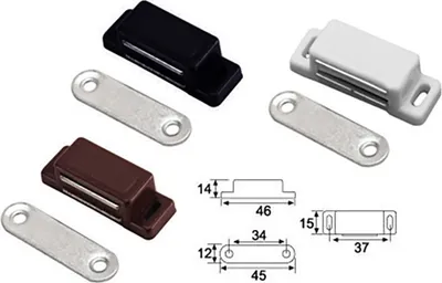 Immagine prodotto di Set di 32 chiusure magnetiche push-to-open nere