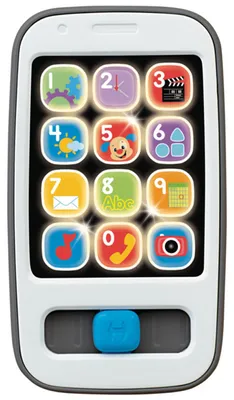 Produktbild von Fisher-Price Laugh & Learn Lernspaß Smartphone Musiklernspielzeug für Babys, grau, deutsche Version, 0,5 Jahr(e), Batterien erforderlich, AAA, Kunststoff, Mehrfarbig