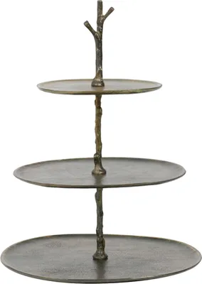 Produktbild von Light & Living Etagere 3-stufig Tresa antikes Bronze - 35x31x45 cm