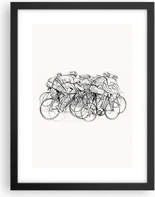 Produktbild von Gerahmtes Poster - Schwarzer Rahmen - Fahrrad Rennen Rad - 30x40 cm - Wand Bild - Wanddeko - Wandbilder - Kunstposter - Wandposter - Bilderrahmen - Bilder - Kunstdruck - Wandbild - P2BPA30x40-4122