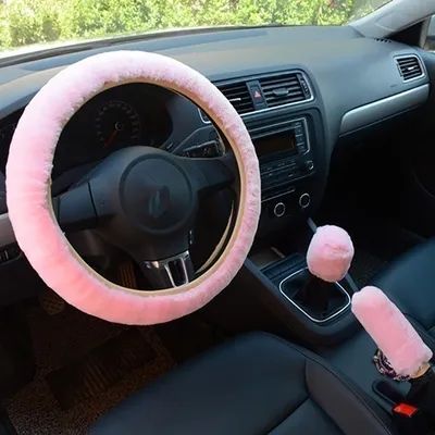 Obrázek produktu pro 3 kusy/sada potahů na volant, růžová barva