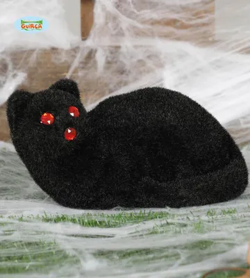Produktbild von Schwarze Katze Deko Halloween 24 cm