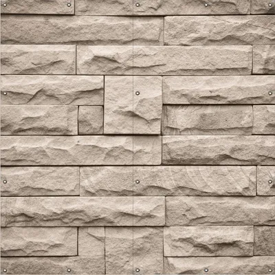 Produktbild von Wallario Outdoor-Poster für Garten oder Balkon, Motiv Steinwand grau-braun, in ca. 180 x 180 cm