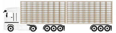 Image de ArtTwist 2x vitrine pour modèles réduits de voitures | Rangement Hot Wheels à 160 compartiments | Vitrine de collection suspendue 78,5 cm x 40 cm x 4 cm | Casier en bois pour décoration murale et rangement (camion K03R)