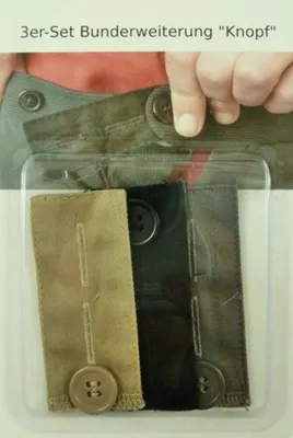 Produktbild von 3 x Bunderweiterung Knopf Hosenerweiterung Rockerweiterung Hosenbunderweiterung