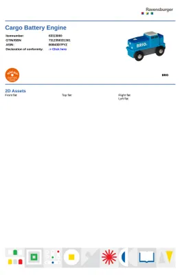 Productafbeelding van Blaue batterij-aangedreven transportlocomotief BRIO 63313000
