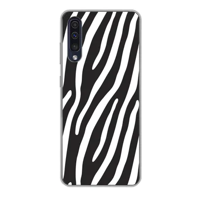 Produktbild von MuchoWow® Handyhülle Schutzhülle Hülle für Samsung Galaxy A50 Tiere - Zebradruck - Schwarz Silikon Softcase Handy Hülle - Mobiltelefonhülle