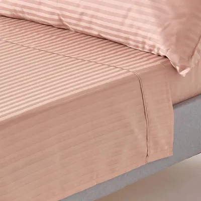 Produktbild von HOMESCAPES Damast Bettlaken Haustuch taupe Fadendichte 330 275 x 275 cm