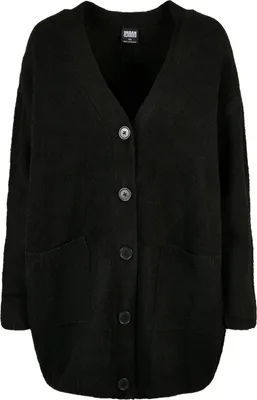 Produktbild von Urban Classics Cardigan Damen Ladies Chunky Fluffy Knit Cardigan schwarz XS