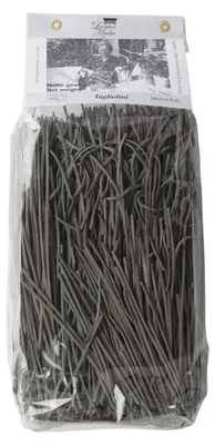 Produktbild von Pasta l'Antica Madia Tagliolini Nero di Seppia 500g – Italienische Eiernudeln mit Tintenfischtinte
