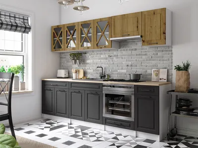Obrázek produktu pro Kuchyňská linka GERTRID 260cm - Dub artisan + grafit