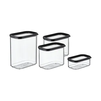 Produktbild von Mepal MODULA Vorratsdosen 4er Set schwarz