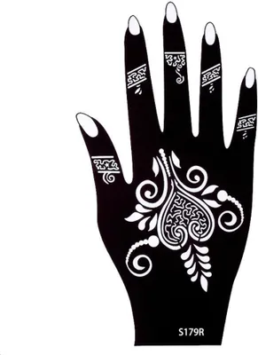 Produktbild von Henna Tattoo Schablone für die Rechte Hand
