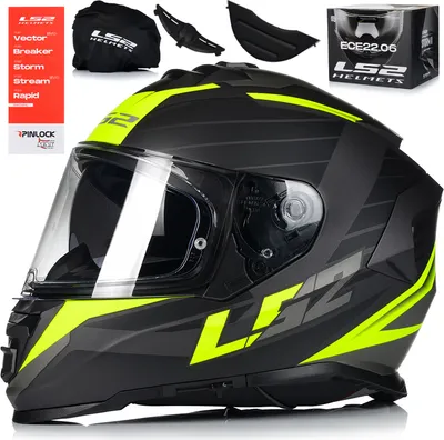 Produktbild von Integralhelm mit Sonnenblende | LS2 FF800 STORM II | Motorrad Helm Vollvisierhelm Mopedhelm ECE 22.06 | Motorradhelm Full-Face Helm Pinlock inklusive | 2XL (63-64cm)