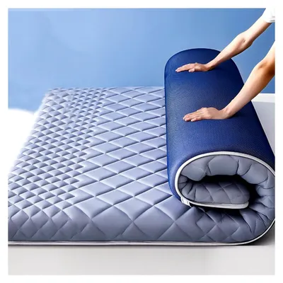 Produktbild von Einzel-Doppelmatratze, Japanische Futonmatratze, Faltbar, Geeignet für Zuhause, Camping, Sofa, Schlafsaal, Wohnmobil (Grau, 9 cm, 80 x 190 cm)