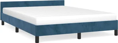 Immagine prodotto di vidaXL Struttura letto senza materasso blu scuro 140x200 cm velluto