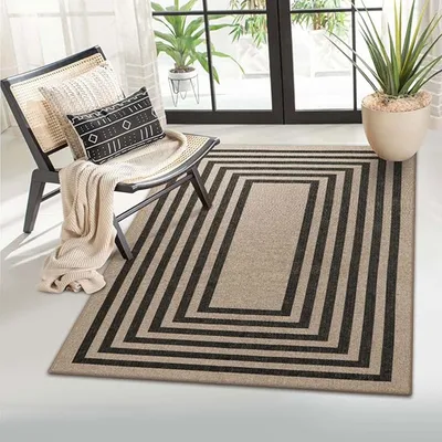 Produktbild von OKWISH Teppich Wohnzimmer Teppich Modern Und r Sofateppich Grösse 80x120cm, Braun