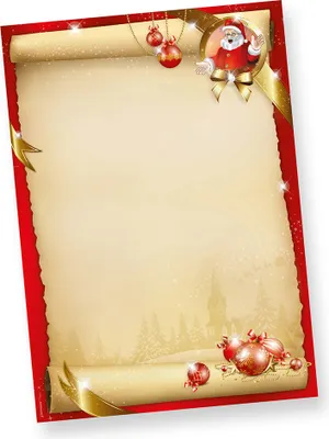 Produktbild von Santa Claus Briefpapier Weihnachten (50 Blatt) Weihnachtsbriefpapier A4 mit Weihnachtsmann
