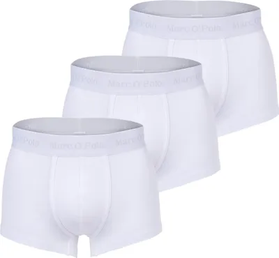Produktbild von Marc O Polo Herren Boxer Shorts, 3er Pack - Trunks, Organic Baumwolle, Stretch Weiß S