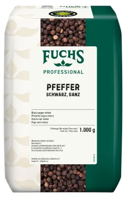 Produktbild von Fuchs Professional Pfeffer schwarz ganze Pfefferkörner spezial 1000g