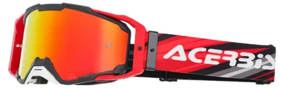Immagine prodotto di Maschera Motocross ACERBIS VITRION MIRROR Lente Specchiata Nero Rosso