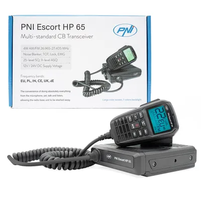 Obrázek produktu pro CB vysílačka PNI Escort HP 65 ASQ, multinorm, noise blanker, ASQ, nastavitelný SQ, 12 V - 24 V