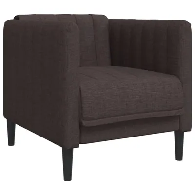 Produktbild von Sessel Dunkelbraun Stoff 69 x 76,5 x 74,5 cm (B x T x H) mit Schaumstofffüllung und 55 cm Sitzbreite