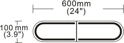 Produktbild von Warnbalken Warnleuchte Leuchtbalken Dachbalken LED 600x100x45mm R65 6 Modi