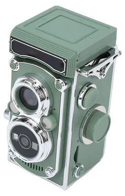 Productafbeelding van Vintage digitale camera, draagbaar, in TLR-stijl, retro, met 2.7K-video, 24 MP, autofocus, geschikt voor vlogs, met een handmatige joystick, ideaal voor beginners, tieners en volwassenen, kleur: groen