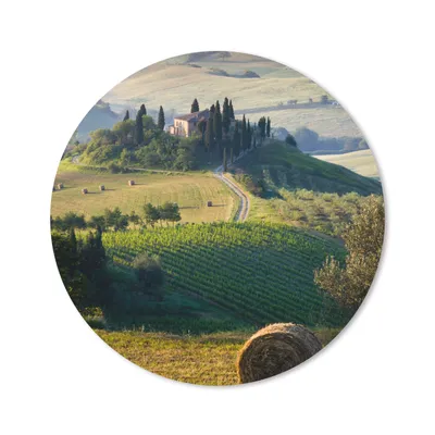 Produktbild von MuchoWow® Mauspad Mousepad Toskana - Landschaft - Grün 20x20 cm - Mousepads - Maus Mat - Pad - Mausunterlage - Schreibtischmatte