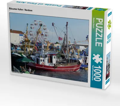 Produktbild von CALVENDO Puzzle Büsumer Hafen / Nordsee | 1000 Teile Lege-Größe 64x48cm Foto-Puzzle für glückliche Stunden