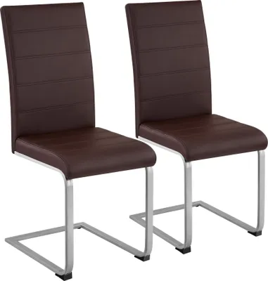 Produktbild von tectake® Set Schwingstuhl Bettina gepolstert mit Kunstlederbezug 41 x 52 x 99 cm