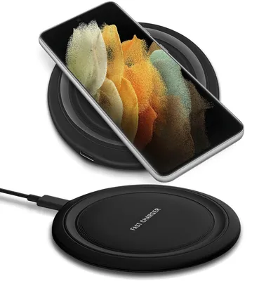 Produktbild von QI Wireless Ladegerät für Samsung Galaxy S21 Ultra 5G Induktive Ladestation 15W