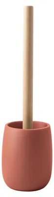 Productafbeelding van Spirella - Toiletborstel Sven, gemaakt van polyresin, 10 x 35 cm. Zorgt voor een effectieve reiniging, heeft een modern design en een elegante uitstraling, is gemakkelijk schoon te maken, robuust en betrouwbaar. Kleur: lichtroze