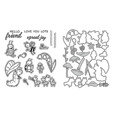 Produktbild von Stempel- & Schneide-Set für DIY, inkl.präzise Druck- & Schneideergebnisse, ideal für Scrapbooking & Handarbeit,Karten